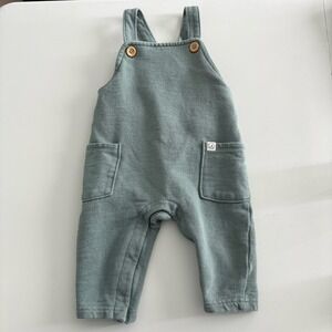 Carters Little Planet Organic Baby Jumpsuit Size 6 Months Pale Green 100% Cotton